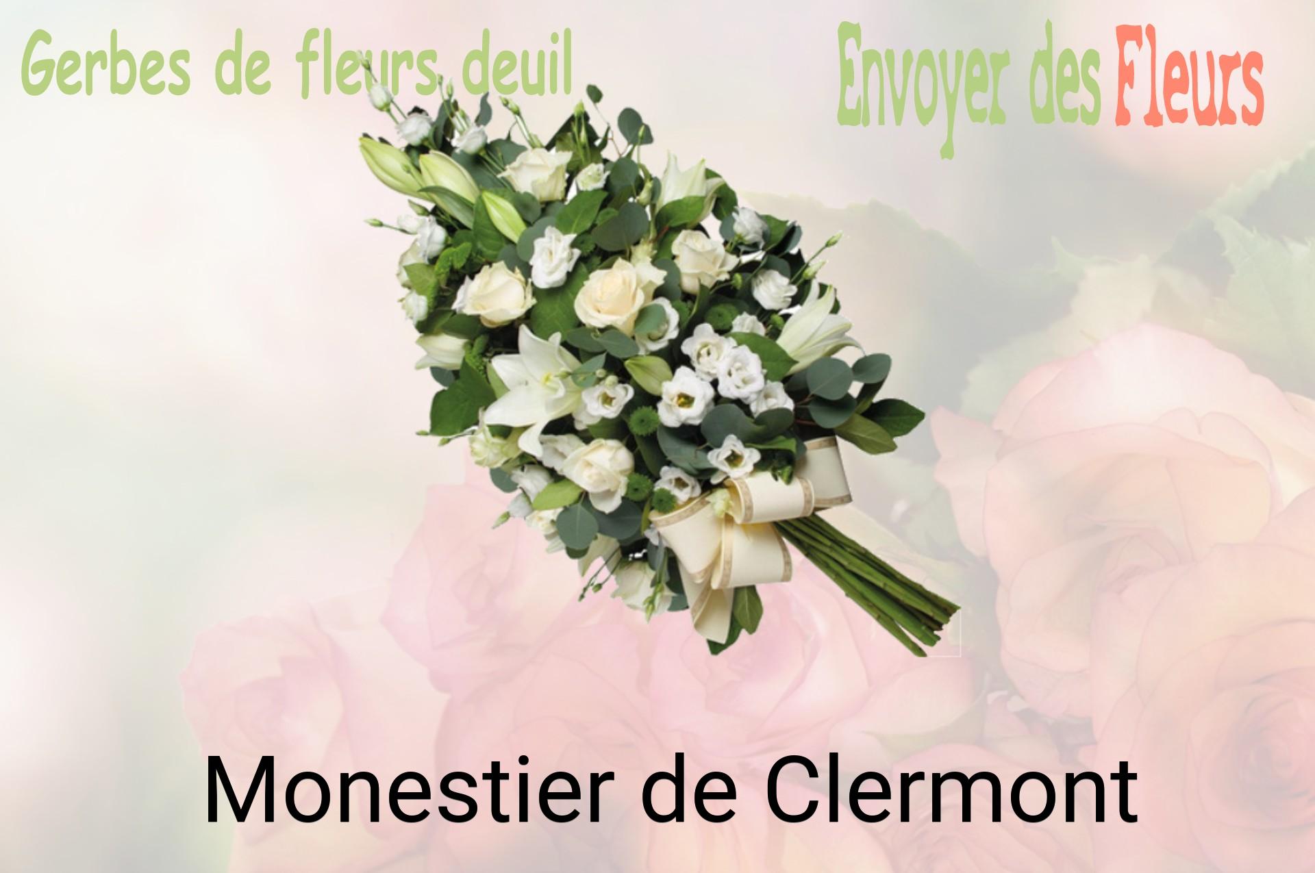 Gerbe de fleurs de deuil livrée à Monestier-de-Clermont